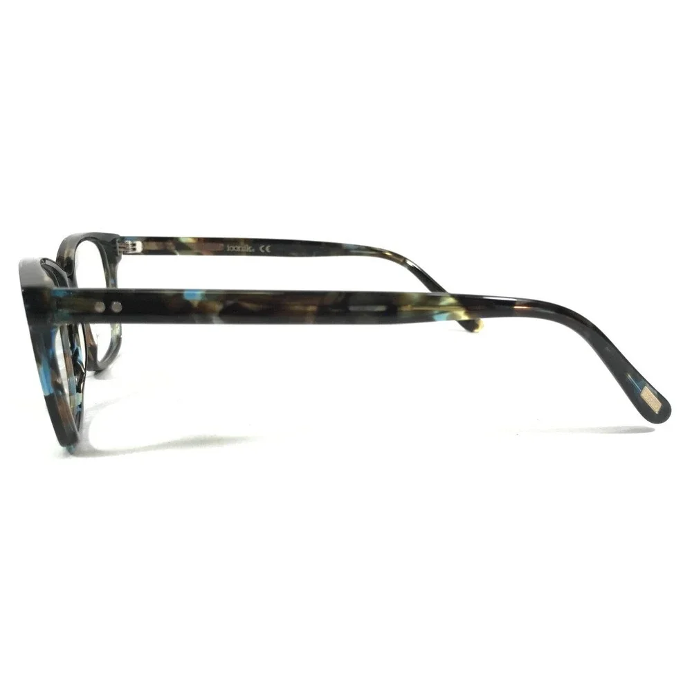 Iconik Eyeglasses Frames Solene C02 Brown Blue Tortoise Square 51-15-140